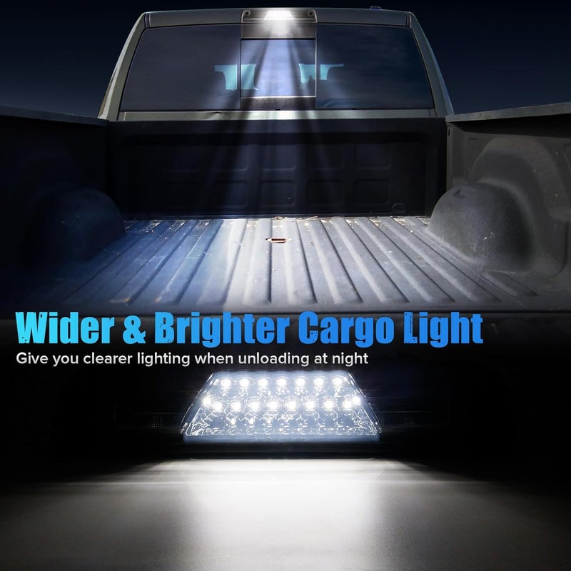 LUDARM LED 3rd Brake Light Compatible with Ram 1500 2500 3500 4500 5500 2009-2018 for RAM 1500 Classic 2019-2021 for RAM 1500 Laramie 2019 Third Brake Cargo Light (Smoke:1) - Image 3